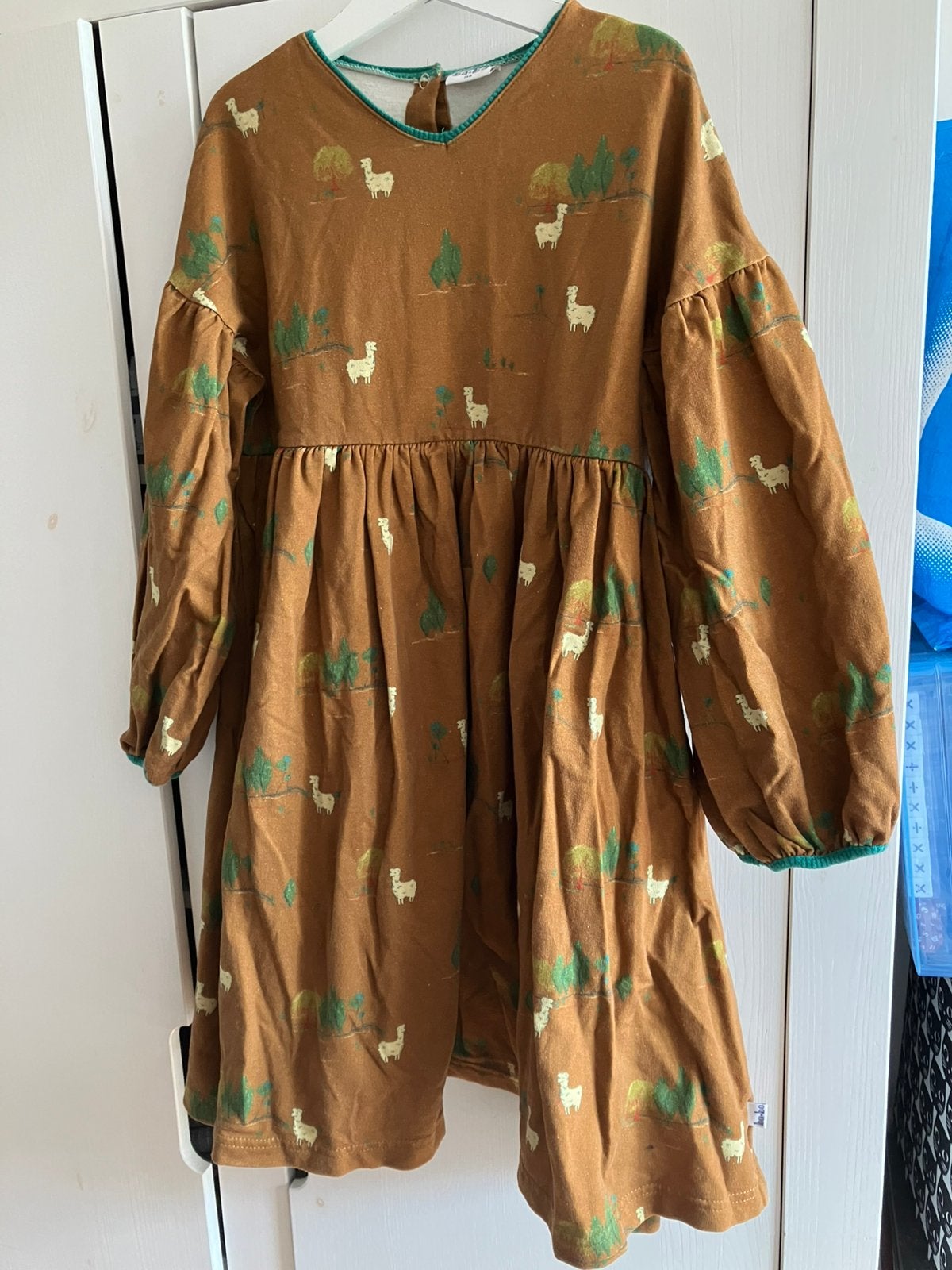 Baba jurk met Alpaca maat 134/140, Ophalen of Verzenden, Gebruikt, Meisje, Jurk of Rok