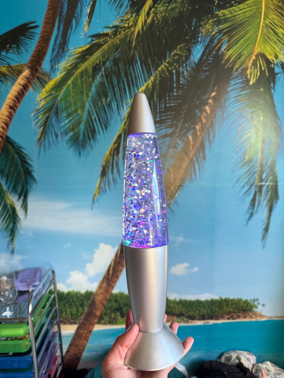 Nieuwe Lavalamp met Glitters en Regenboogkleuren, Ophalen of Verzenden, Nieuw, Metaal, Meerkleurig