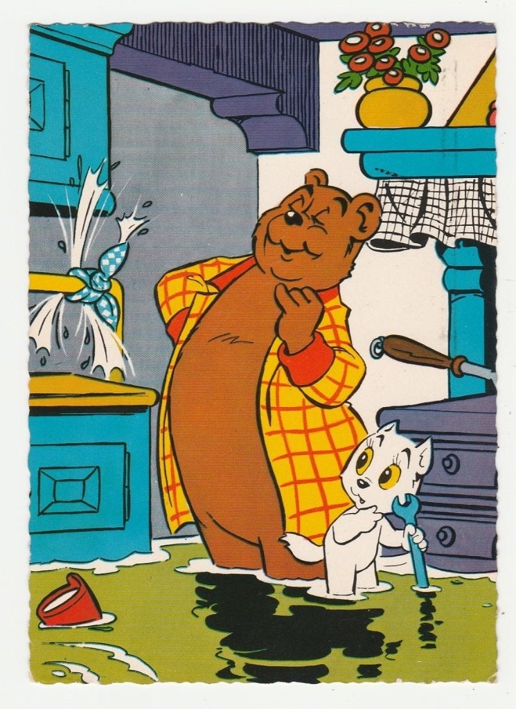 Marten Toonder.  Ned. Striptekenaars.  Tom Poes., Verzamelen, Verzenden, 1960 tot 1980, Gelopen, Overige thema's