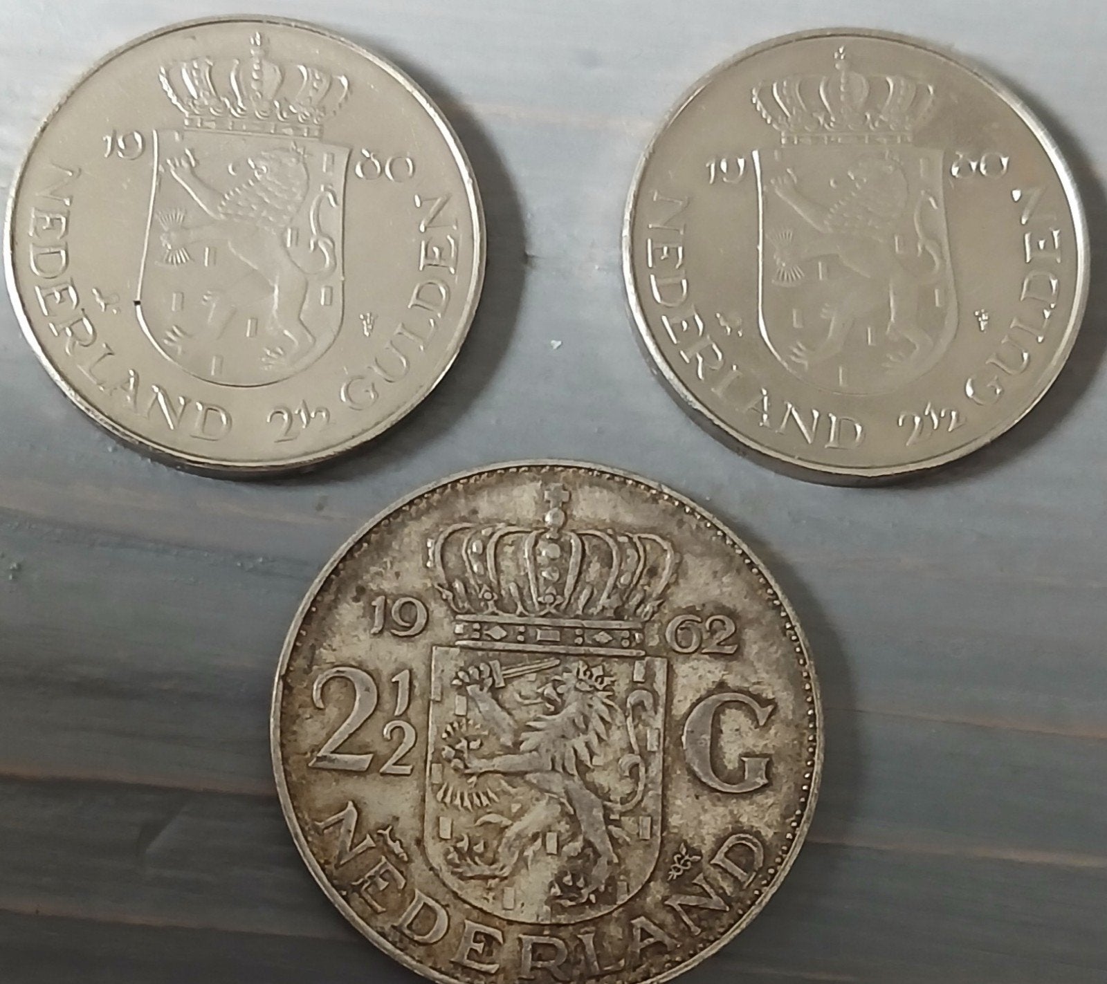 2½ Gulden munten Beatrix en Juliana, Ophalen of Verzenden