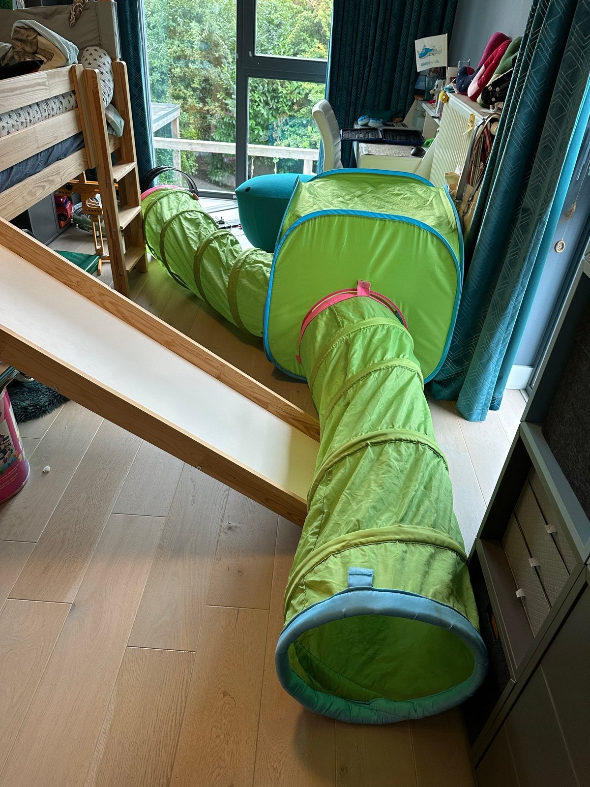IKEA BUSA speeltunnels met tent - Groen, Kinderen en Baby's, Ophalen of Verzenden, Zo goed als nieuw