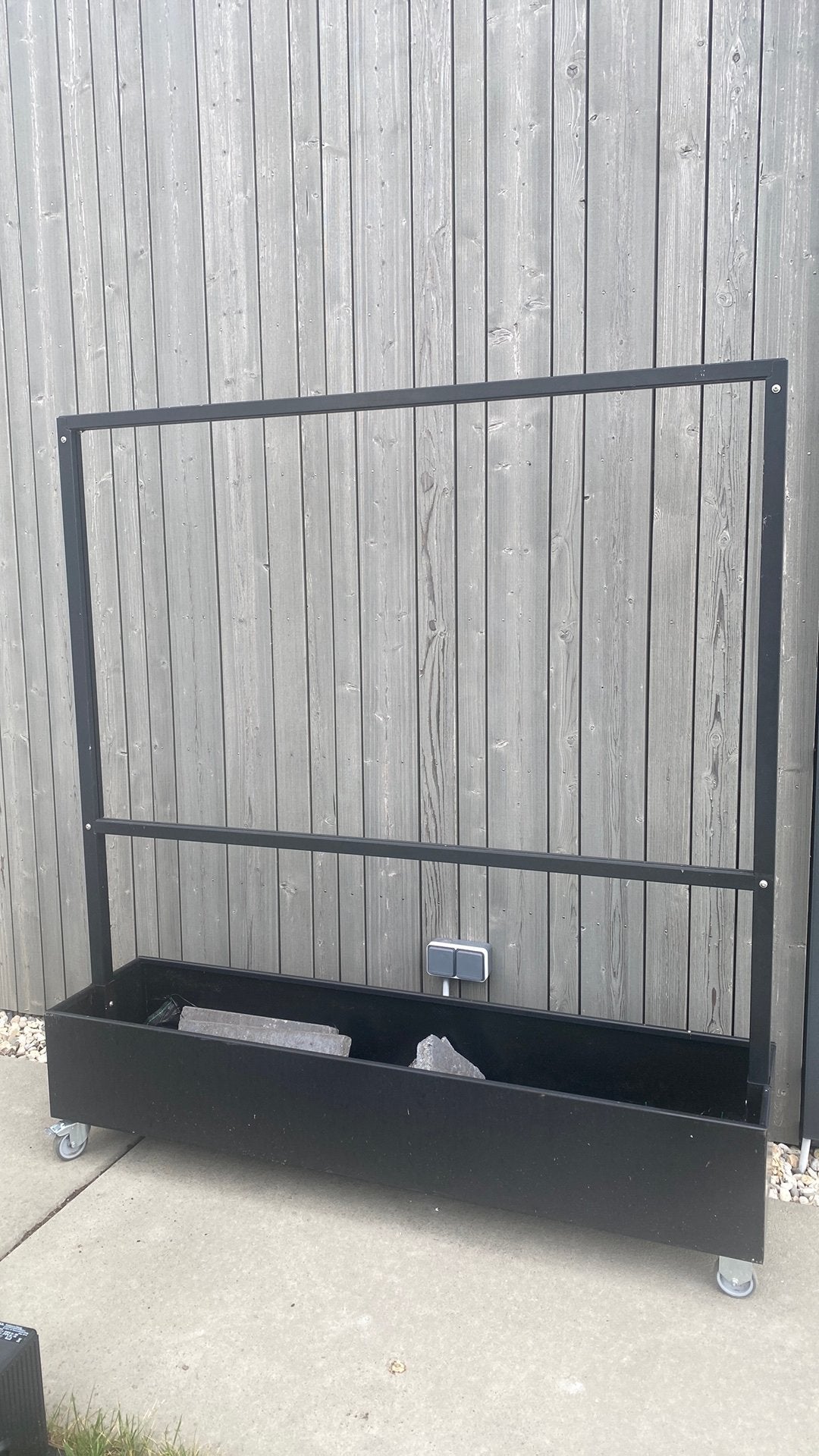 Windscherm plantenbak verrijdbaar 150x160, Ophalen, Zo goed als nieuw