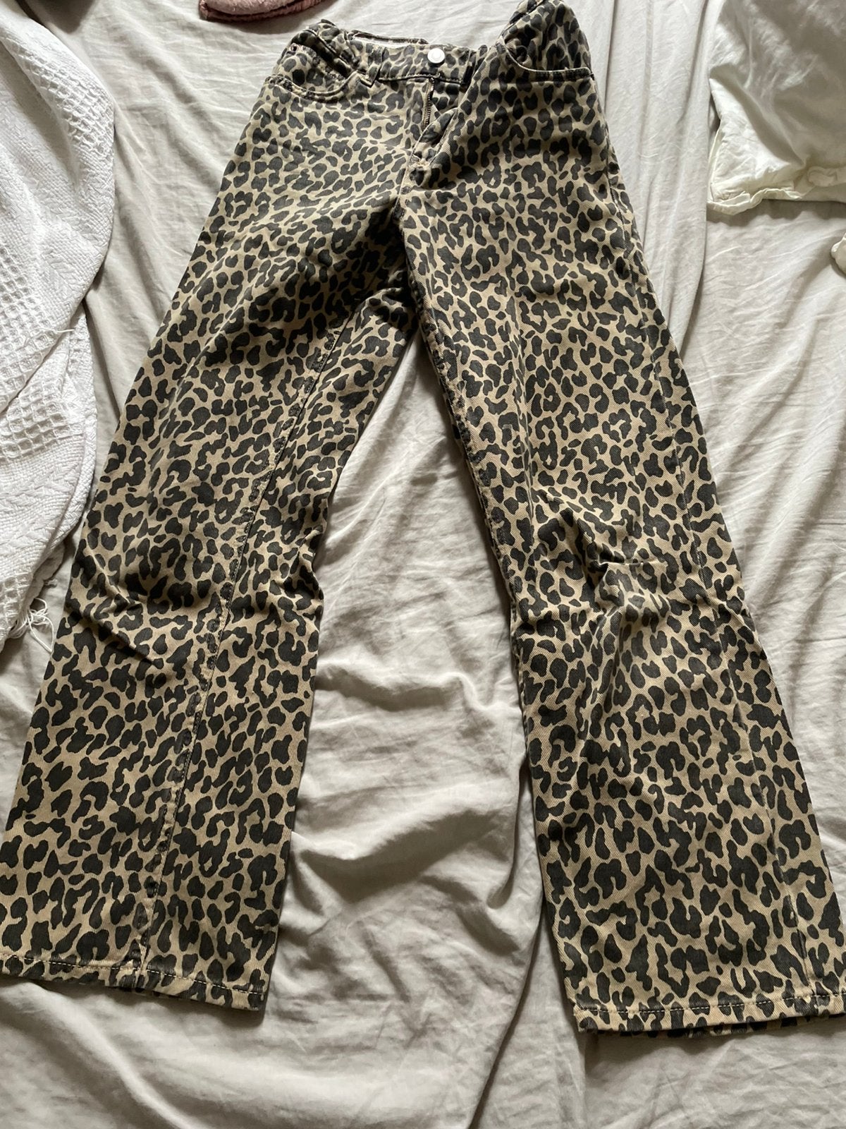 Panterprint broek, Ophalen of Verzenden, Zo goed als nieuw, Bruin, Broek of Spijkerbroek