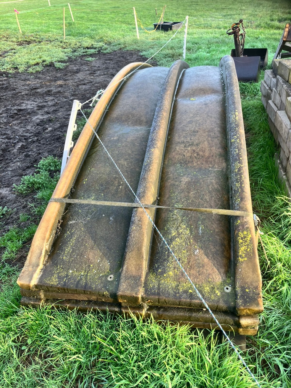 7 polyester  gebogen dakplaten, Ophalen, Gebruikt