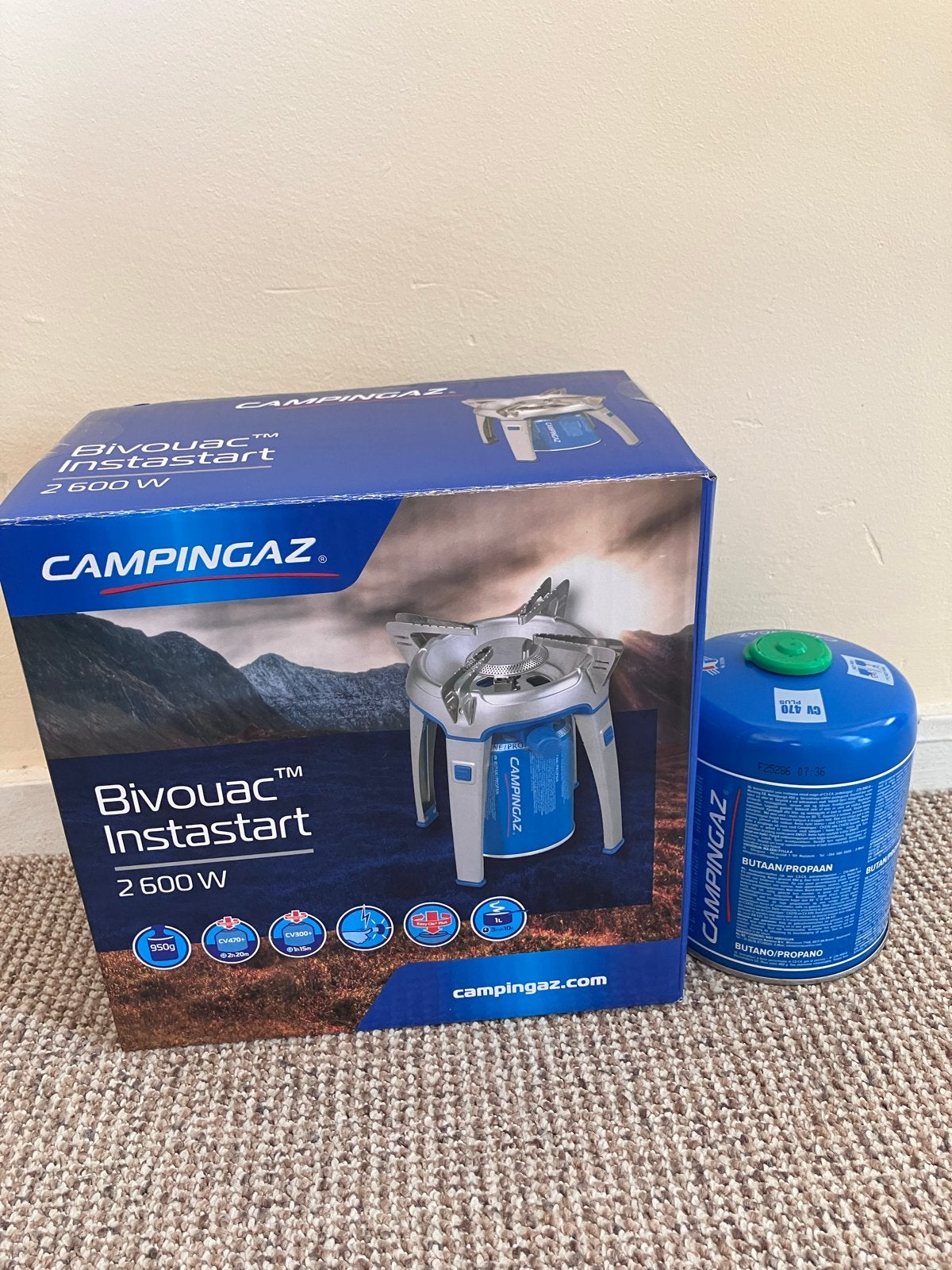 Campingaz Bivouac Instastart 2600 W met gasfles, Ophalen of Verzenden, Nieuw