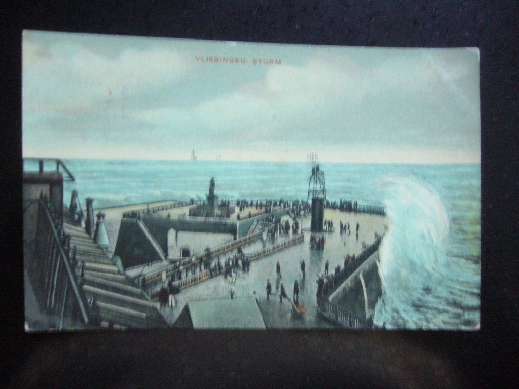 VLISSINGEN  = STORM  BRIEFKAART  1907, Ophalen of Verzenden, Voor 1920, Gelopen, Zeeland