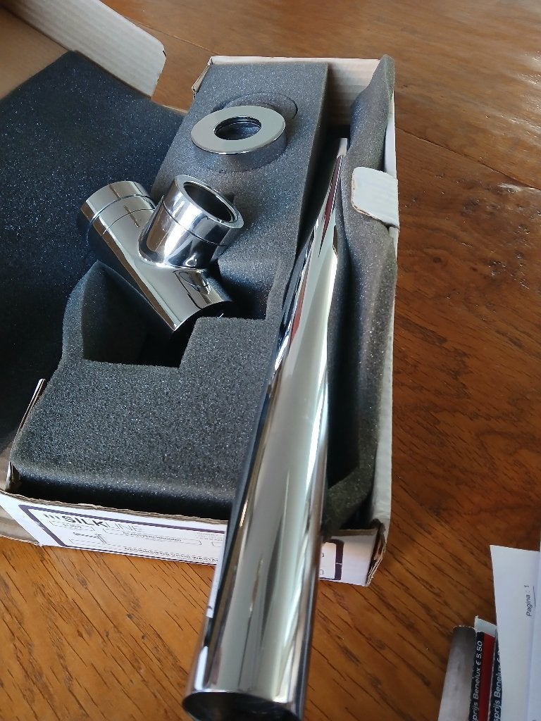 Chroom syfon, Ophalen, Nieuw, Chroom, Wastafel
