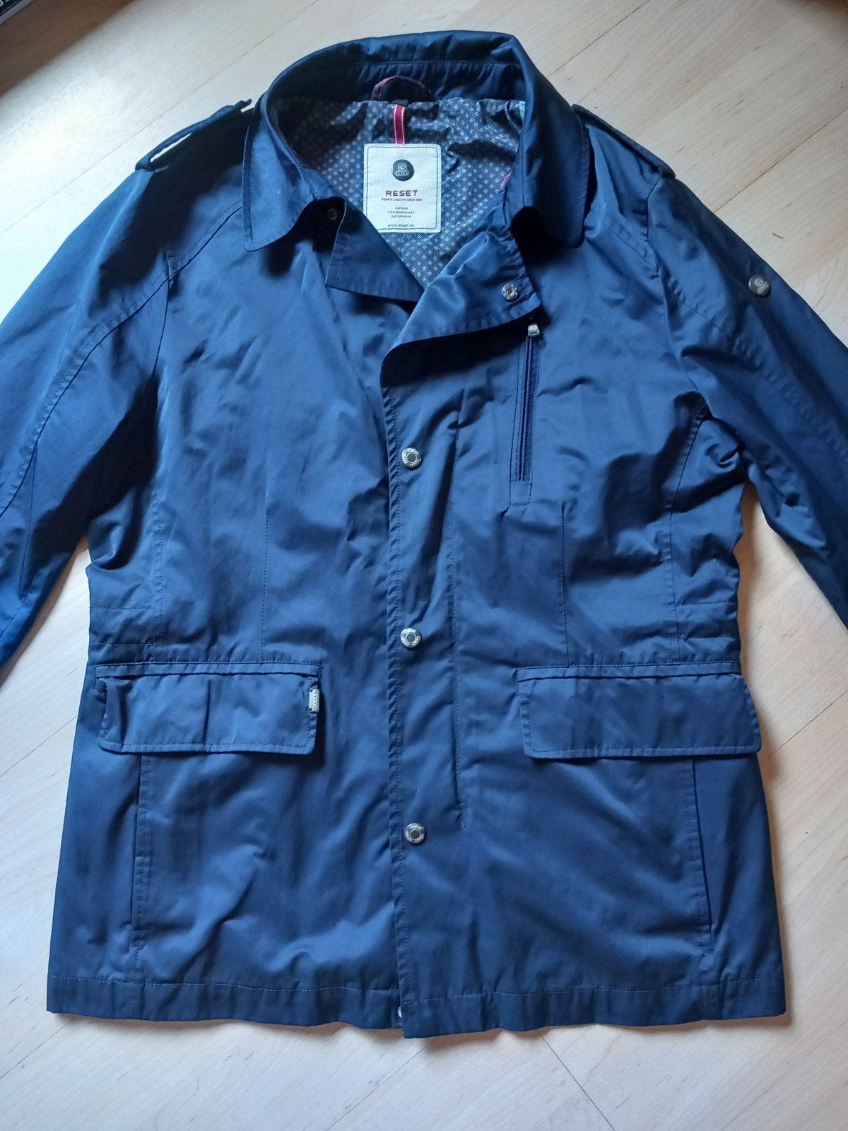Reset heren jas jack maat L/EU 52, Kleding | Heren, Ophalen of Verzenden, Zo goed als nieuw, Maat 52/54 (L), Blauw
