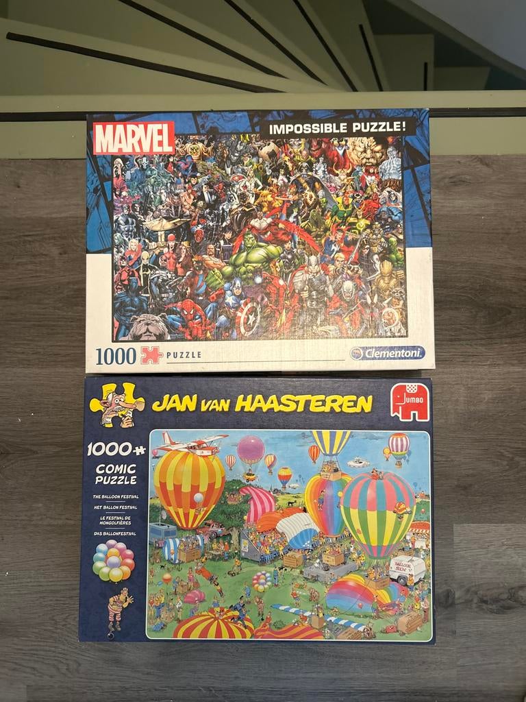 Marvel Impossible & Jan van Haasteren Puzzels (1000 stukjes), Ophalen, 500 t/m 1500 stukjes, Gebruikt, Legpuzzel