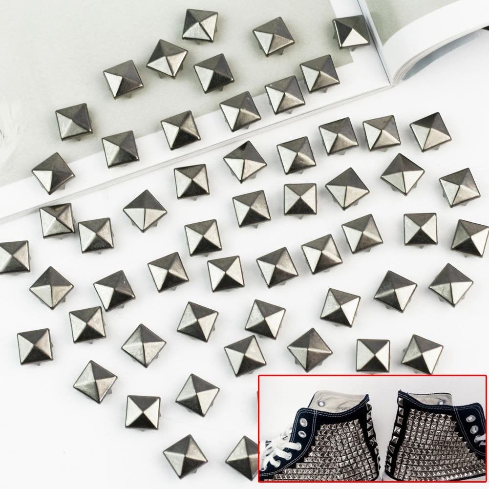 100 stuks 8mm piramide kleding Studs Spots Spikes Nailheads., Hobby en Vrije tijd, Ophalen of Verzenden, Nieuw, Knutselwerk