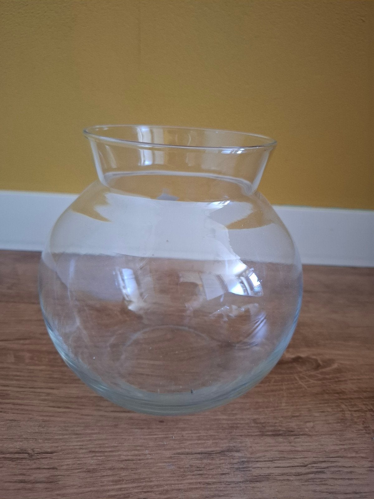 Glazen vaas/vissenkom, 17 cm hoog, 17 cm breed, Ophalen of Verzenden
