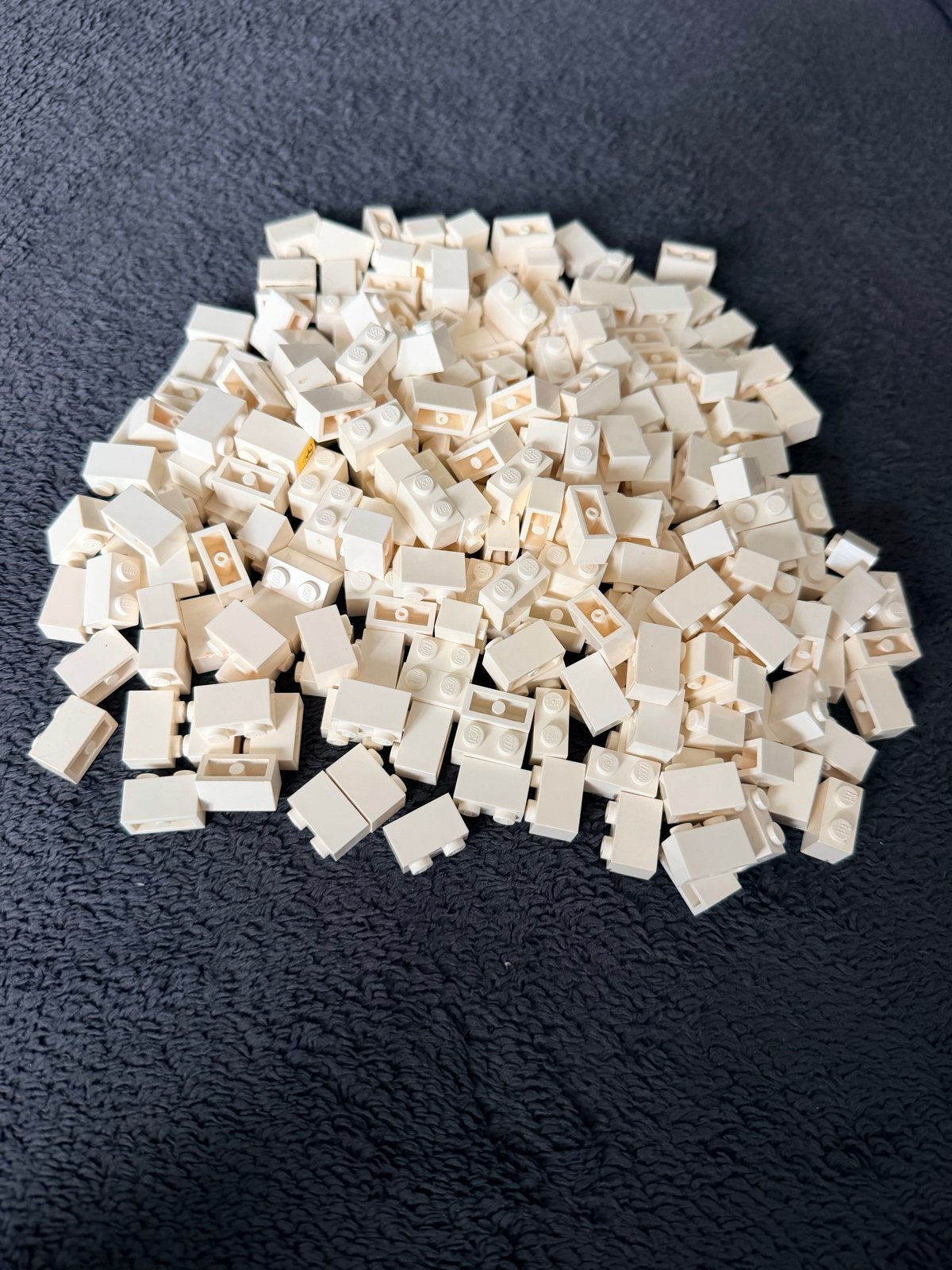 Lego 1x2 studs, wit - 257 stuks, Ophalen of Verzenden, Gebruikt, Losse stenen, Lego