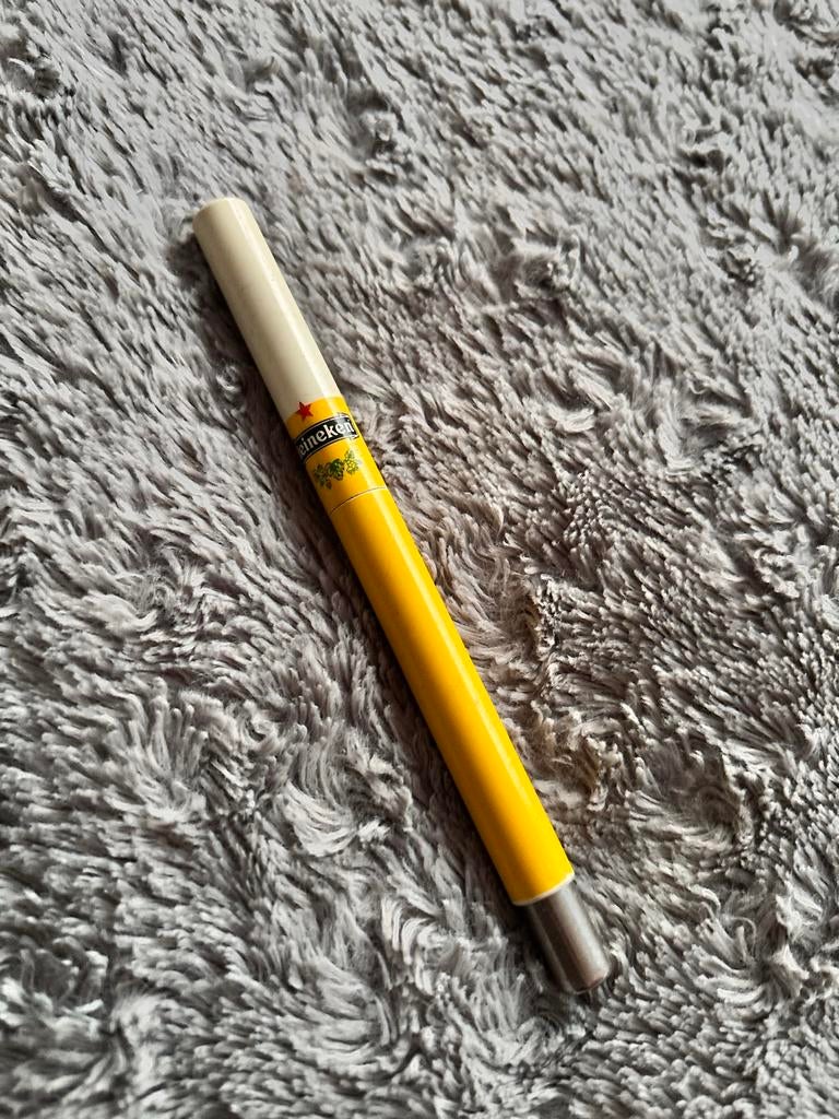 Heineken pen - blauwe balpen met reclame, Verzamelen, Biermerken, Ophalen of Verzenden, Gebruikt, Overige typen, Heineken