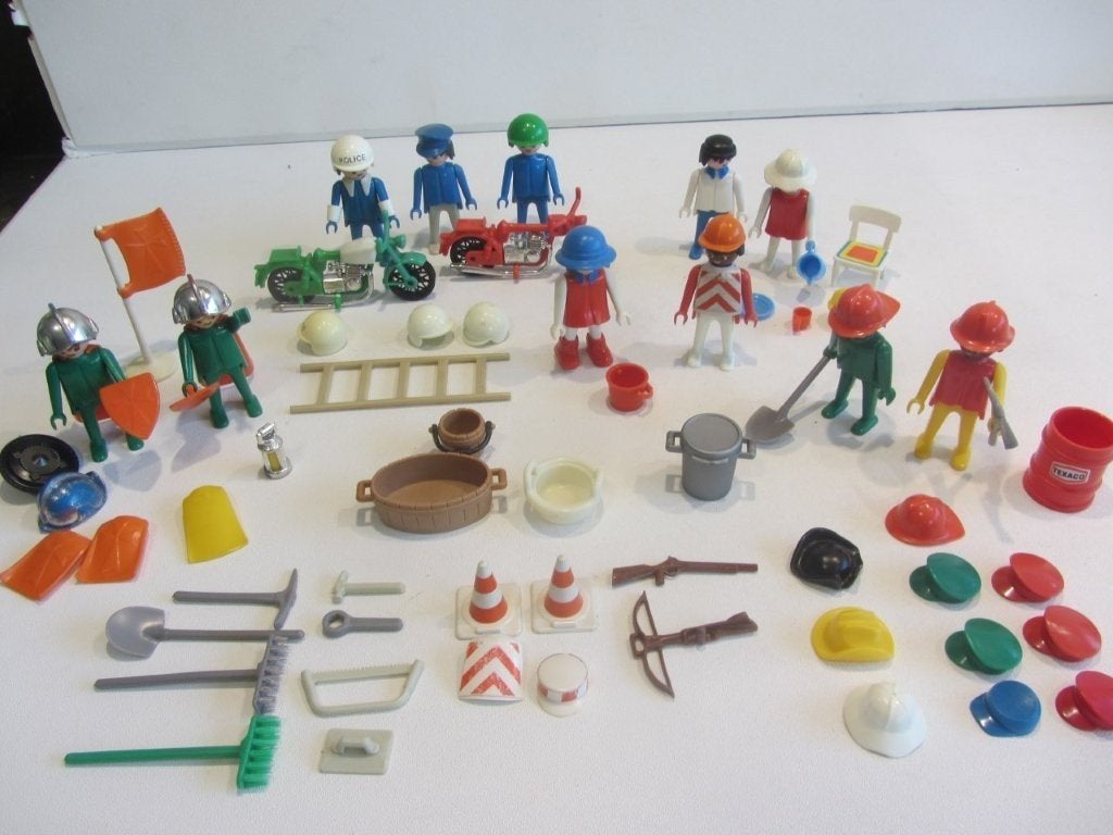 Playmobil  Vintage playmobil poppetjes en motoren en spullen, Ophalen of Verzenden, Gebruikt, Losse onderdelen
