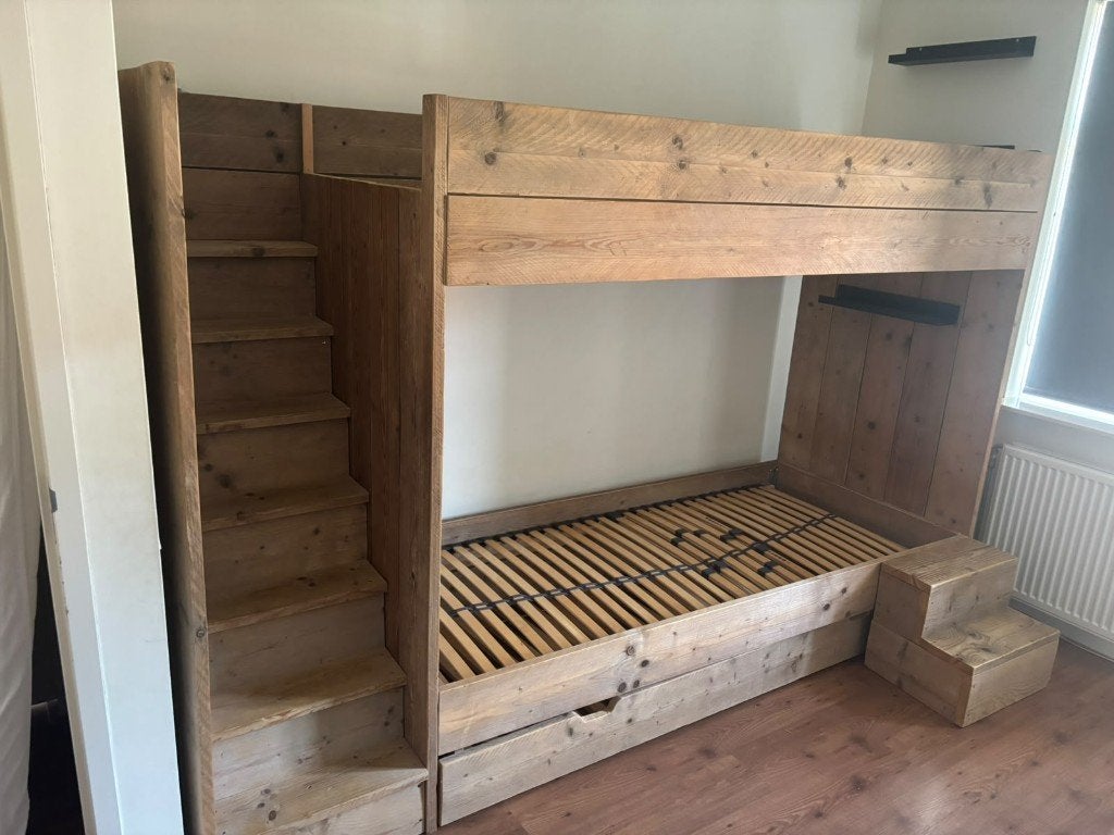 Stapelbed 2 of 3 personen, Huis en Inrichting, Ophalen, 90 cm, Tweepersoons, Zo goed als nieuw