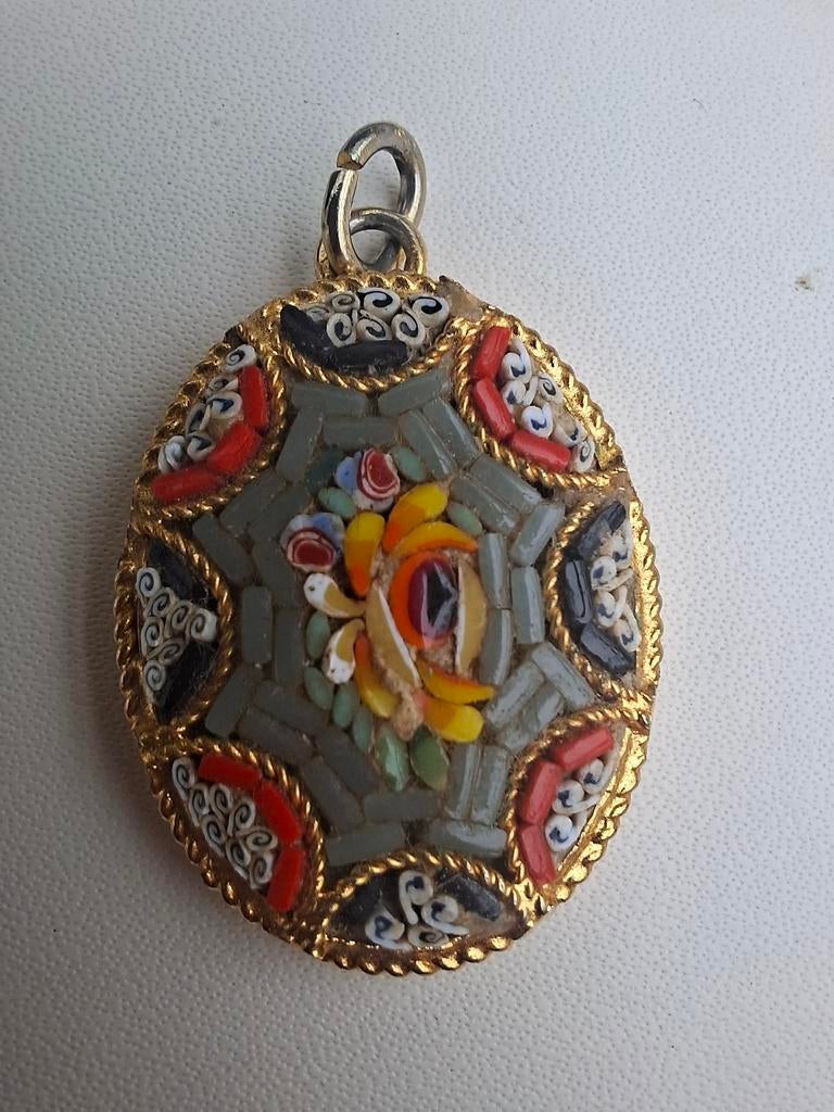 Micro mozaïek hanger, Ophalen, Zo goed als nieuw, Goud, Overige materialen