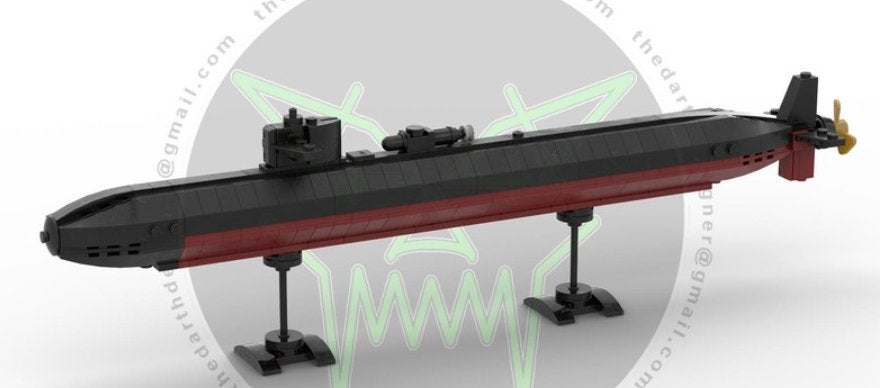 LEGO MOC: Militaire Atoomonderzeeboot / Submarine, MOC (eigen creatie), Overige thema's, Lego, Nieuw