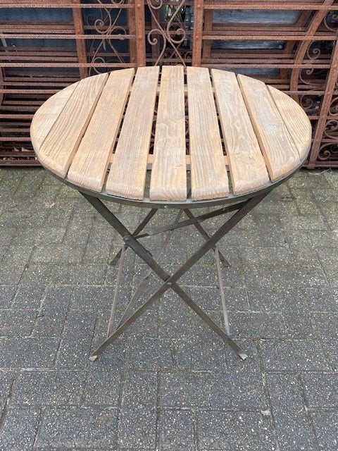Houten ronde bistrotafel, Tuin en Terras, Tuintafels, Ophalen, Nieuw, Rond, Hout