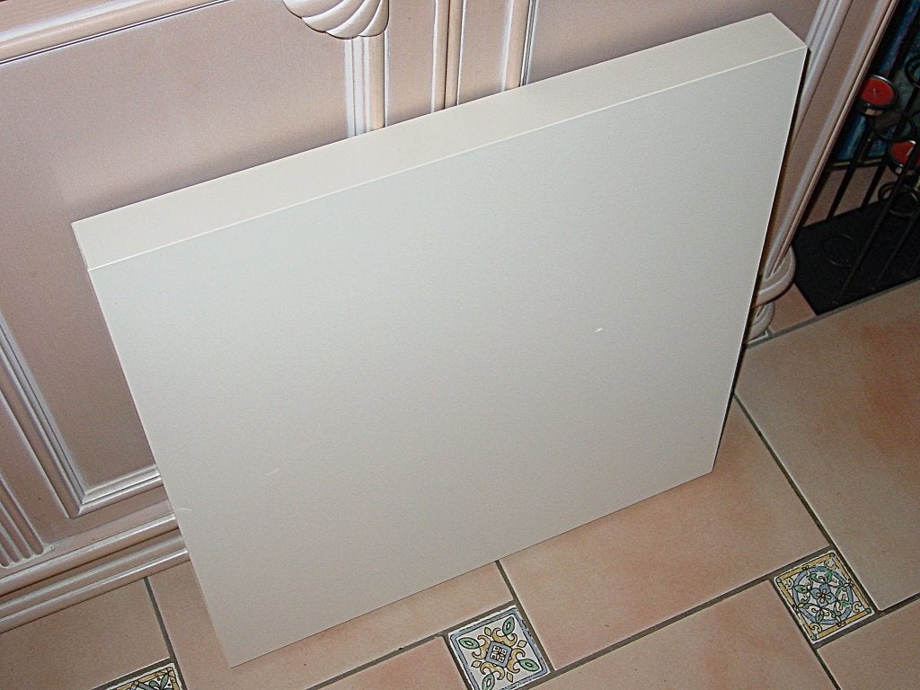Ikea LACK tafelblad wit 55x55 cm. excl. tafelpoten, Ophalen, Gebruikt, 25 tot 50 mm, Plank
