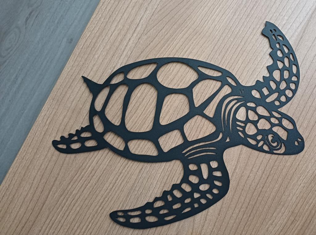 Nieuwe metalen schildpad wanddecoratie, Huis en Inrichting, Woonaccessoires | Overige, Nieuw, Metaal, Zwart, Ophalen of Verzenden