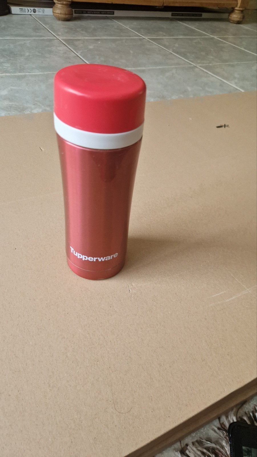 Tupperware thermo beker, Gebruikt, Overige kleuren, Beker of Kan, Ophalen of Verzenden