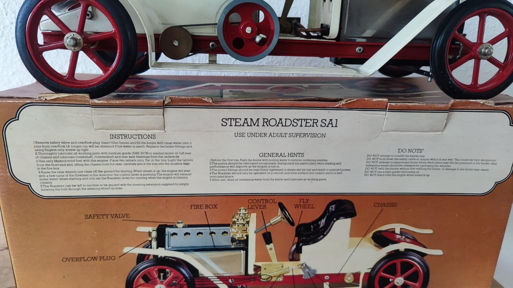 Mamod Stoom Roadster SA1 - Vintage Stoomauto Model, Ophalen of Verzenden, Gebruikt, Auto