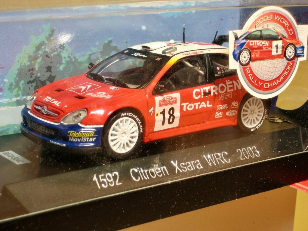 Citroen Xsara WRC #18 kampioen 2003 Loeb+Elena Solido 1:43, Ophalen of Verzenden, Nieuw, Auto, Solido