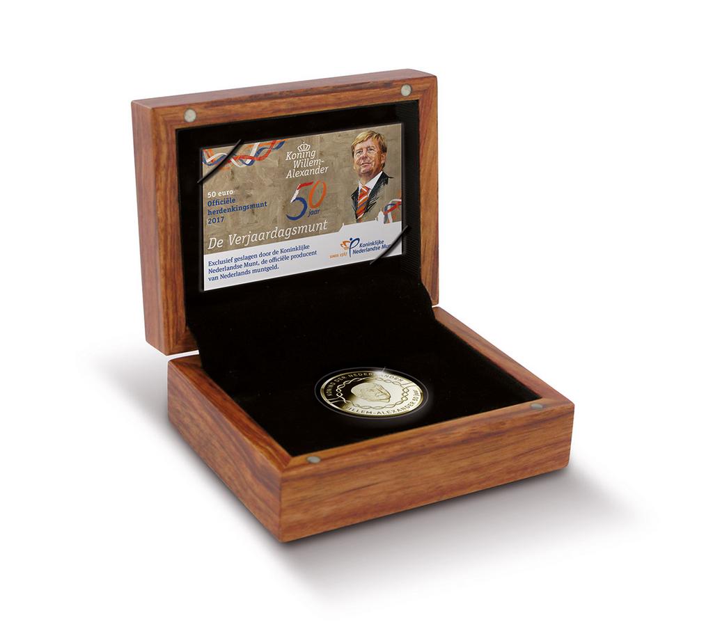 50 euro Willem Alexander 2017 oplage 650 stuks, Ophalen of Verzenden, Koningin Beatrix, Euro's, Goud