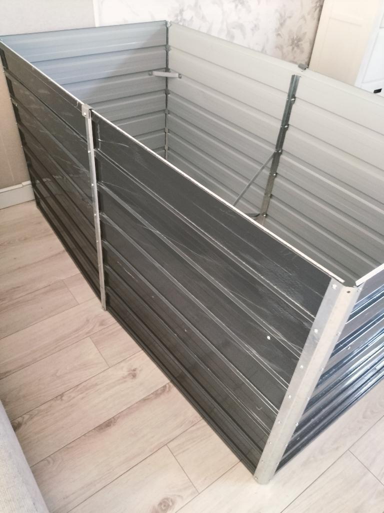 Tekoop verhoogde bloempot gegalvaniseerd staal, Ophalen, Nieuw, Metaal, 60 cm of meer