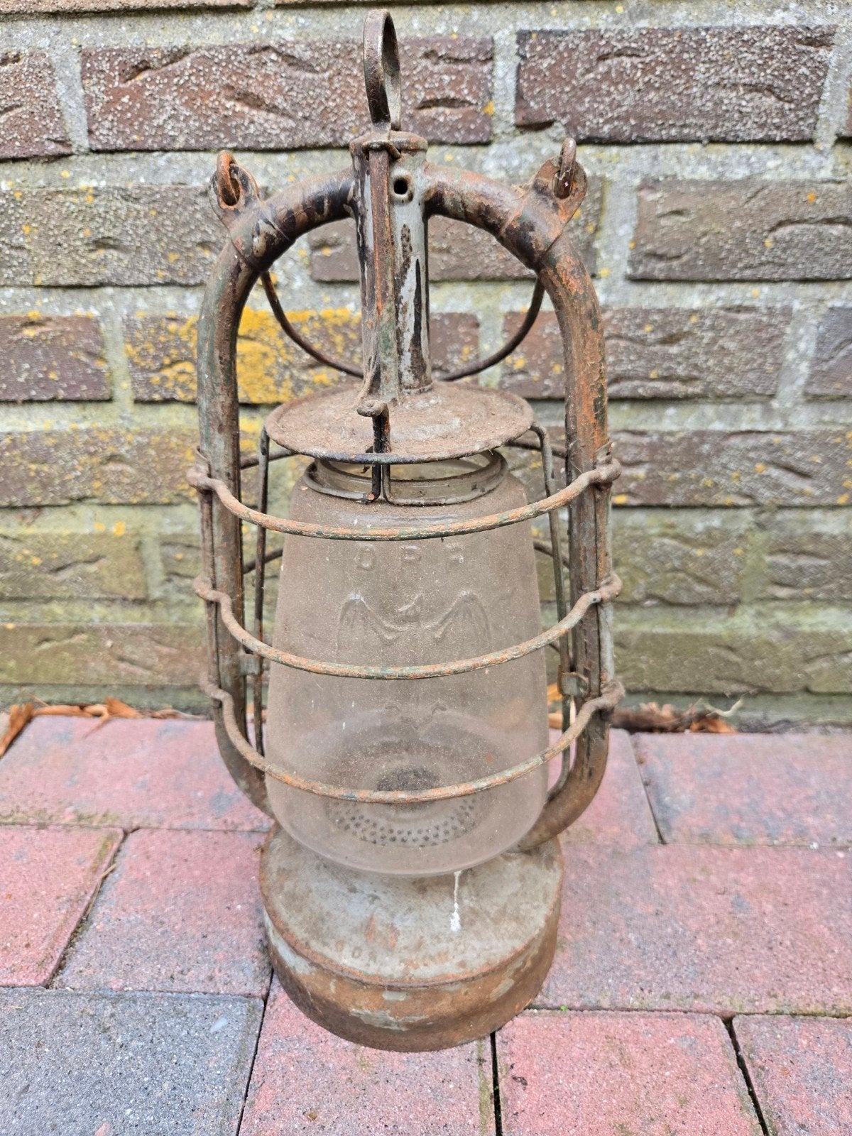 ouderwetse olielamp/ stormlantaarn, Ophalen