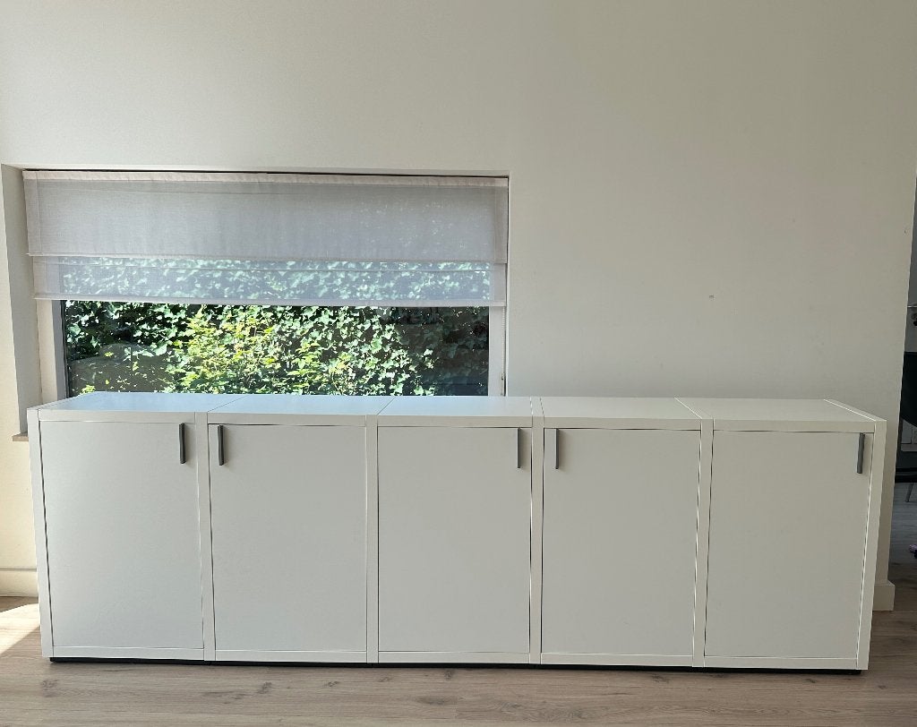 Prachtige Poliform designkast (wit), Ophalen, 200 cm of meer, Modern, 25 tot 50 cm
