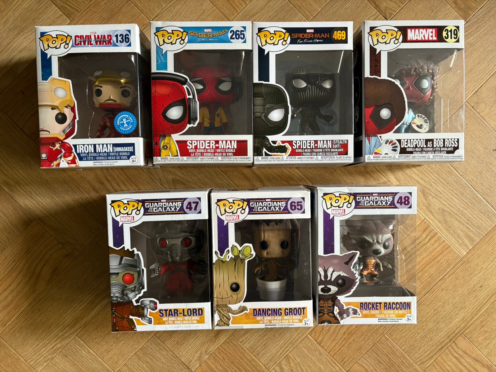 Funko Pop! Diverse Marvel Deadpool, Spider-Man, Guardians, Ophalen, Zo goed als nieuw