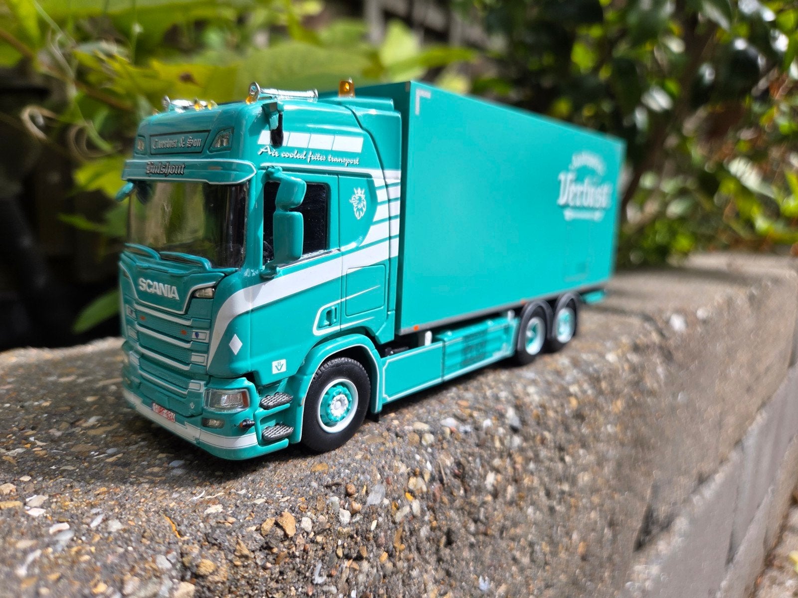Tekno Scania bakwagen Verbist Aardappelhandel, Ophalen of Verzenden, Zo goed als nieuw, Bus of Vrachtwagen, Tekno
