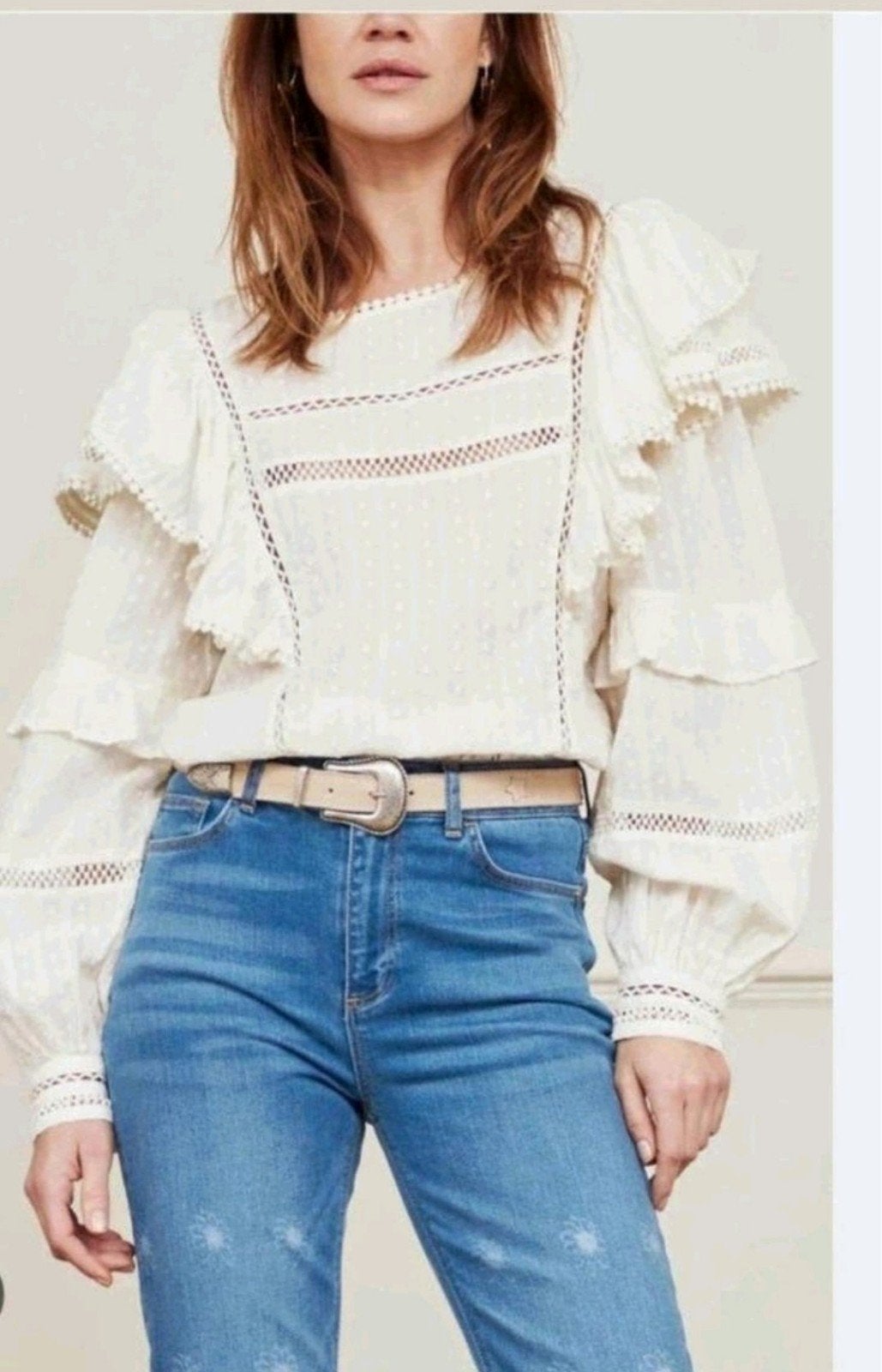 Fabienne Chapot Katie top/ blouse maat 42 *nieuw*, Beige, Maat 42/44 (L), Nieuw, Ophalen of Verzenden