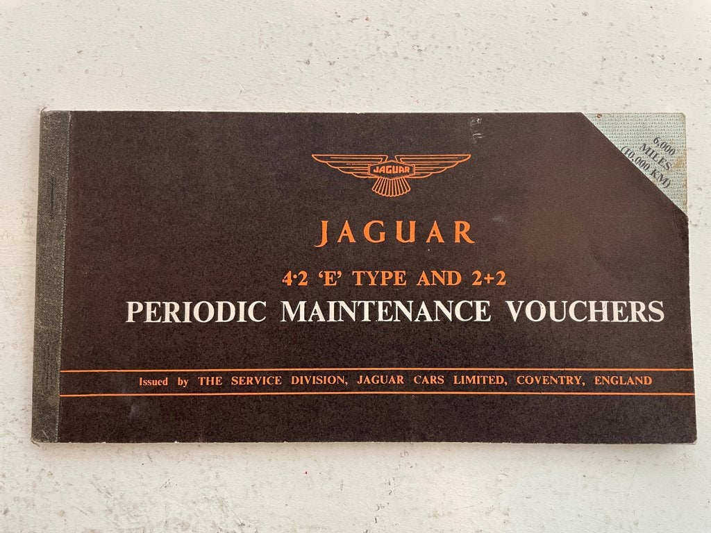Jaguar E-type maintenance vouchers onderhouds boekje, Ophalen of Verzenden