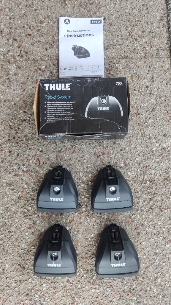 Complete Thule dakdragerset – Thule Rapid 753+SquareBar 108, Auto diversen, Dakdragers, Zo goed als nieuw, Ophalen