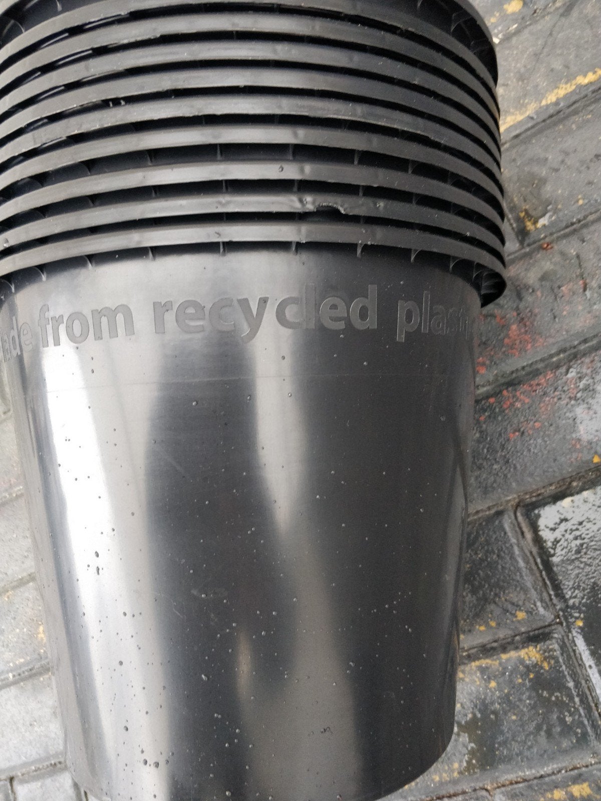 nieuwe plantenpotten van 10 lt gerecycled plastic, 25 tot 40 cm, Kunststof, Rond, Nieuw