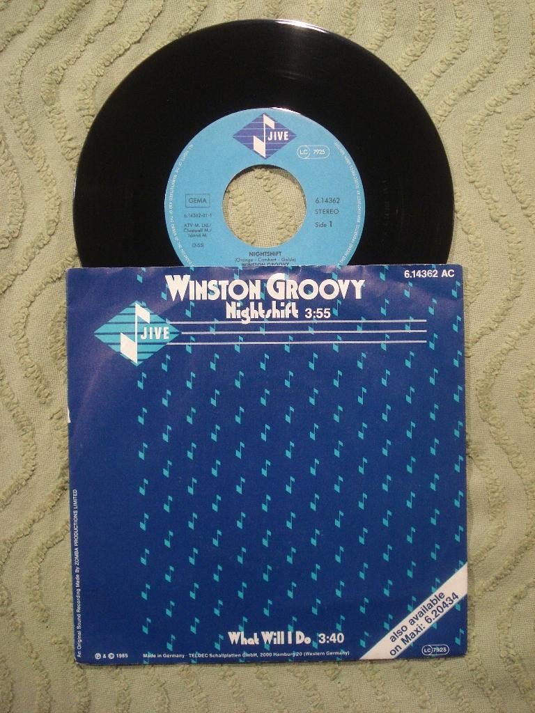 Winston Groovy 7" Vinyl Single: ‘Nightshift’ (Duitsland), 7 inch, Single, Ophalen of Verzenden, Zo goed als nieuw