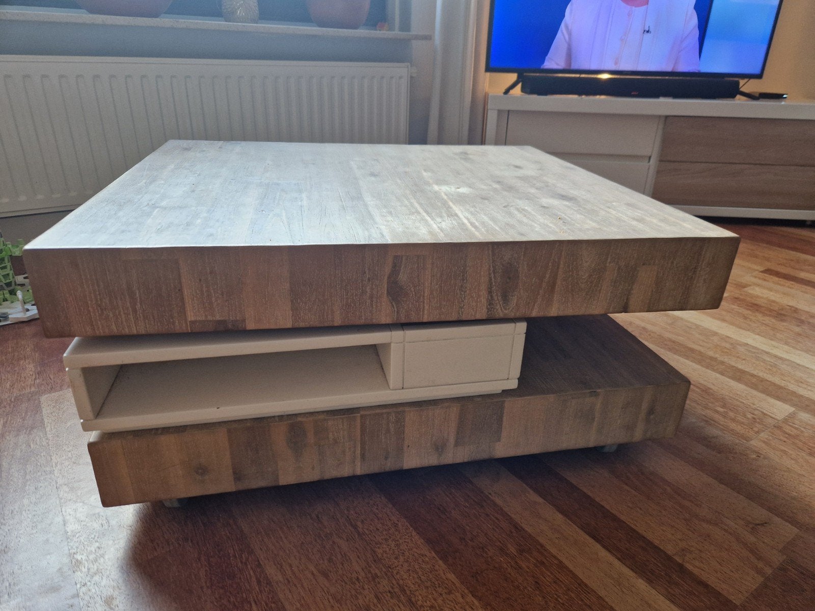 Henders & Hazel Salontafel, Huis en Inrichting, Tafels | Salontafels, Ophalen, Gebruikt, 50 tot 100 cm, Vierkant