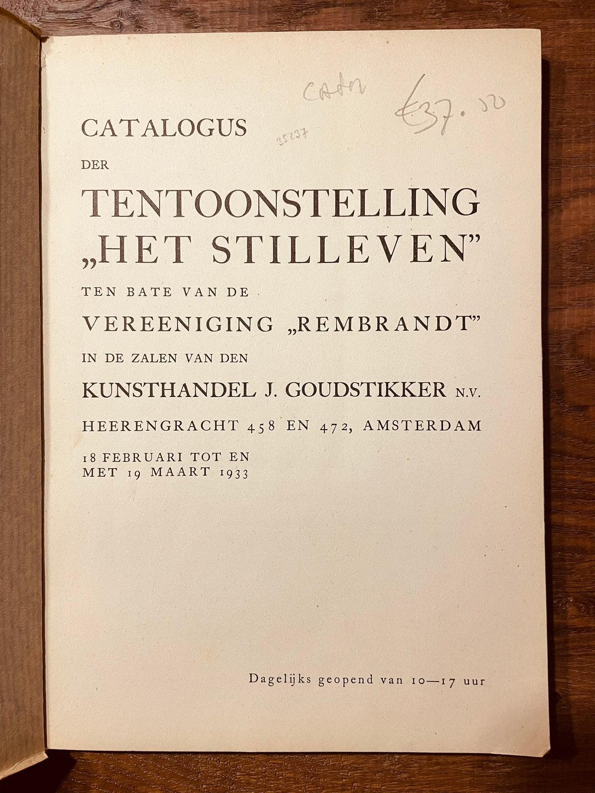 Tentoonstelling ‘Het Stilleven’ Goudstikker, Ophalen of Verzenden, Gelezen