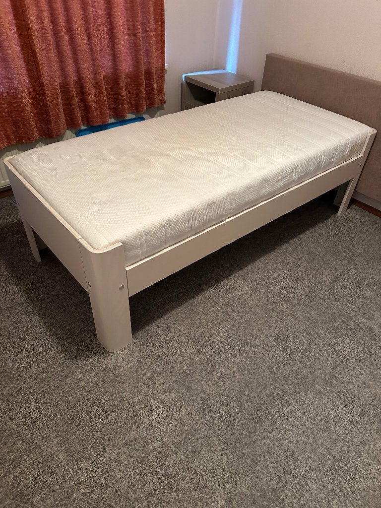 Auping Auronde, Huis en Inrichting, Slaapkamer | Bedden, Ophalen, Gebruikt, Beige, Tweepersoons