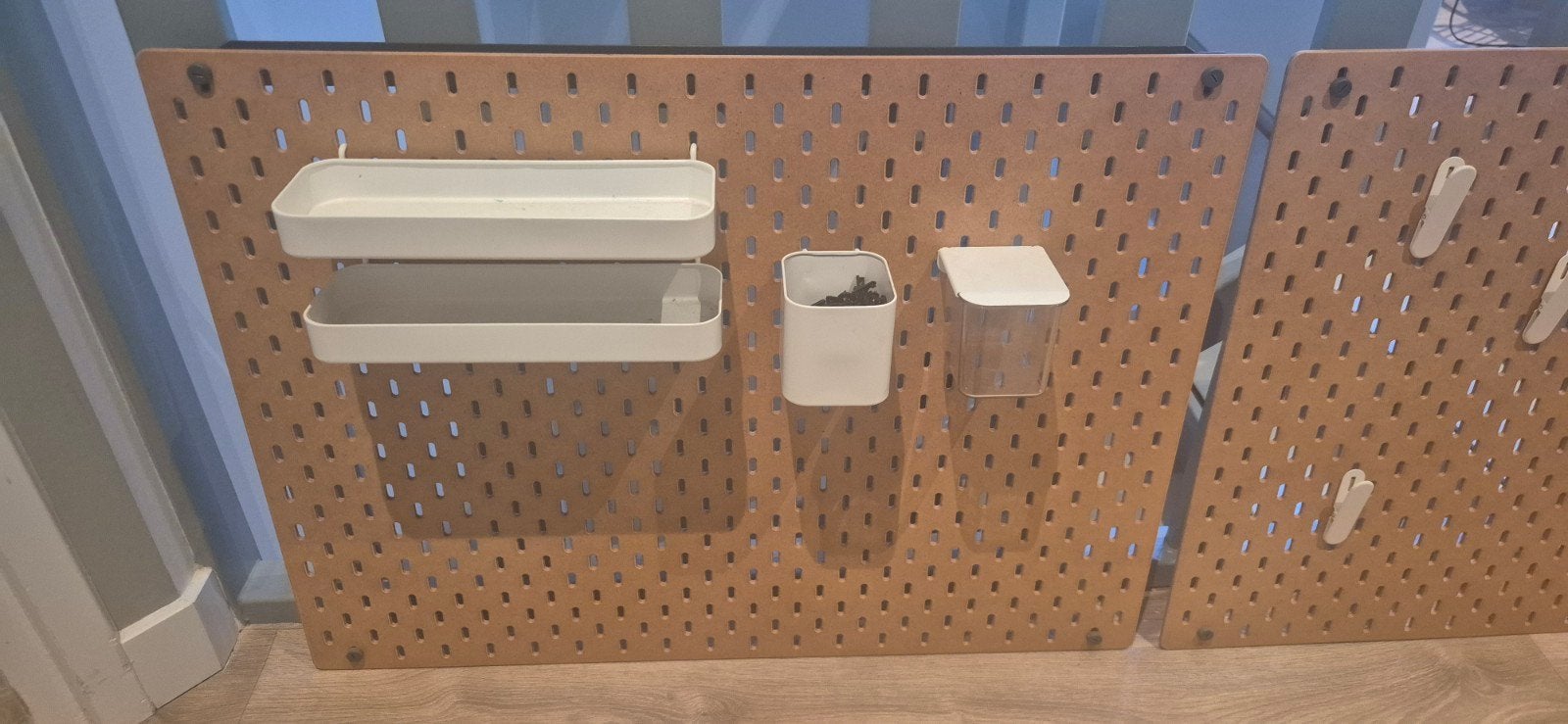 IKEA Skadis pegboard met accessoires, Ophalen, Hout, Zo goed als nieuw, Modern