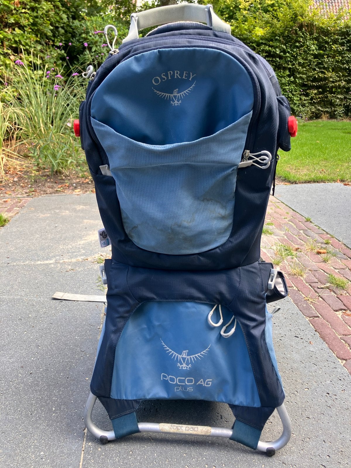 Osprey Poco AG Plus Draagzak - Ideaal voor wandelingen, Gebruikt, Rug, Draagzak, Ophalen