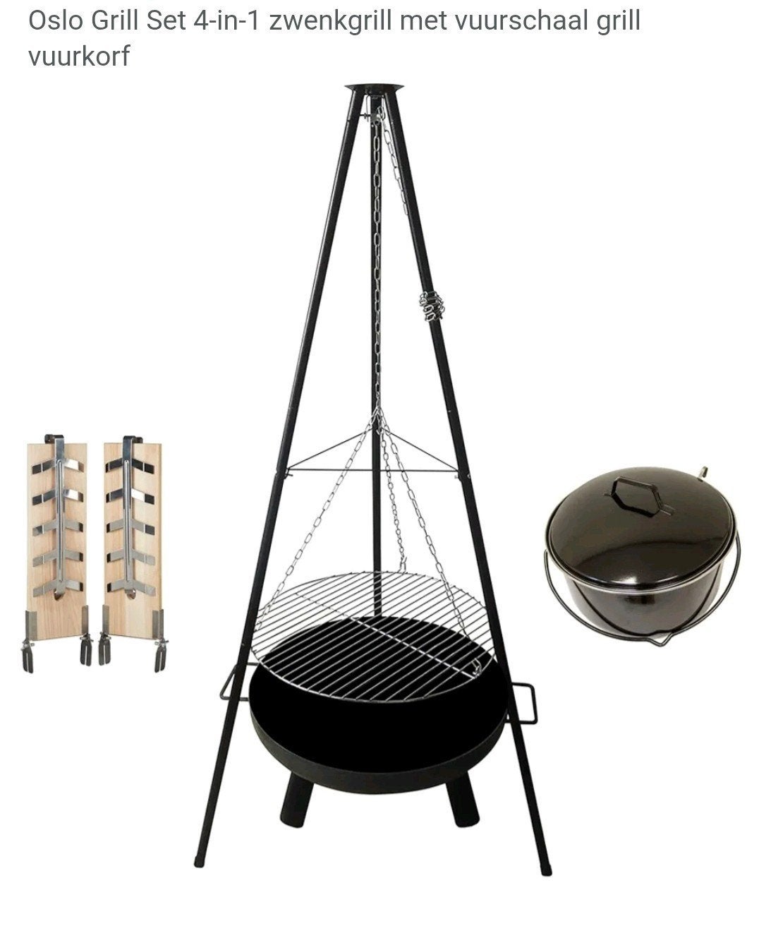 Oslo Grill 4-in-1 Zwenkgrill met vuurschaal en vuurkorf, Ophalen of Verzenden, Nieuw, Jürgen Westerholt GmbH