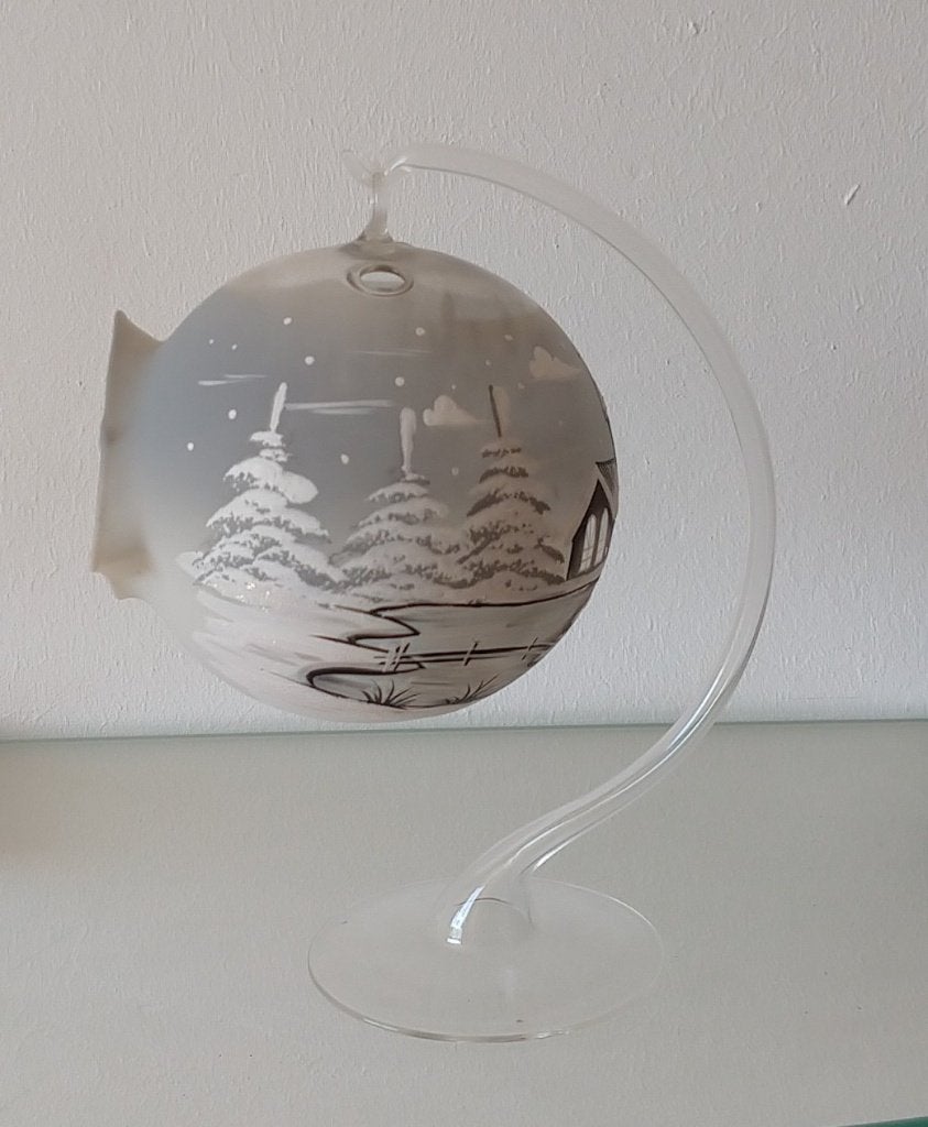 waxine brander, glaskunst kogel design, volgnr 19, Meerkleurig, Overige merken, Waxinelichthouder, Ophalen of Verzenden