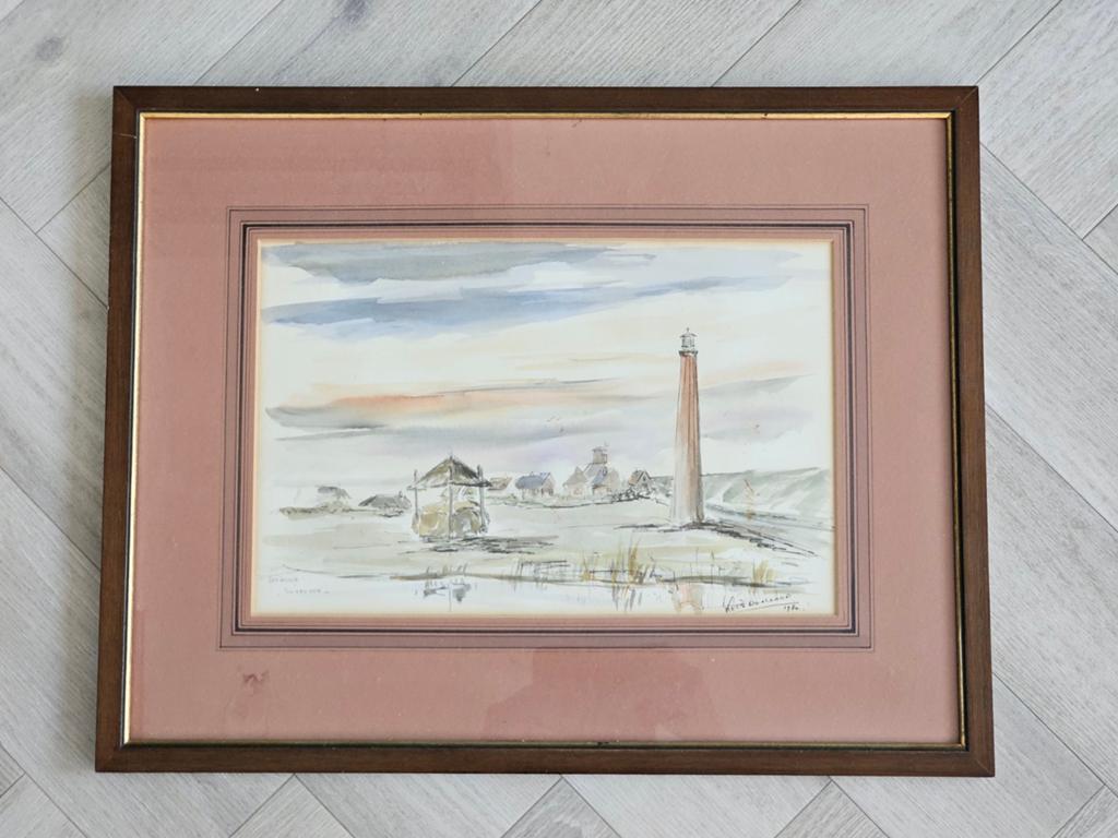 Kees Doolaard  Den Helder  Aquarel  Lange Jaap  Huisduinen, Ophalen of Verzenden