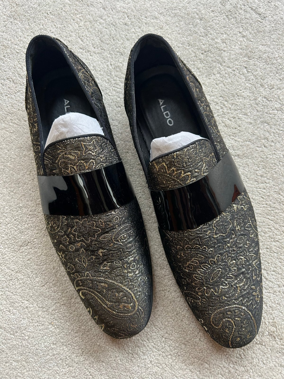 Aldo Loafers - Maat 43, goud zwart glitter, Ophalen of Verzenden, Gedragen, Zwart, Loafers