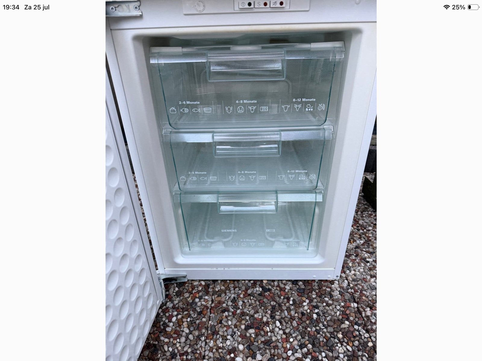 Siemens inbouw diepvries ( je), Witgoed en Apparatuur, Vriezers en Diepvrieskisten, Ophalen, Zo goed als nieuw, Inbouw, Minder dan 60 cm