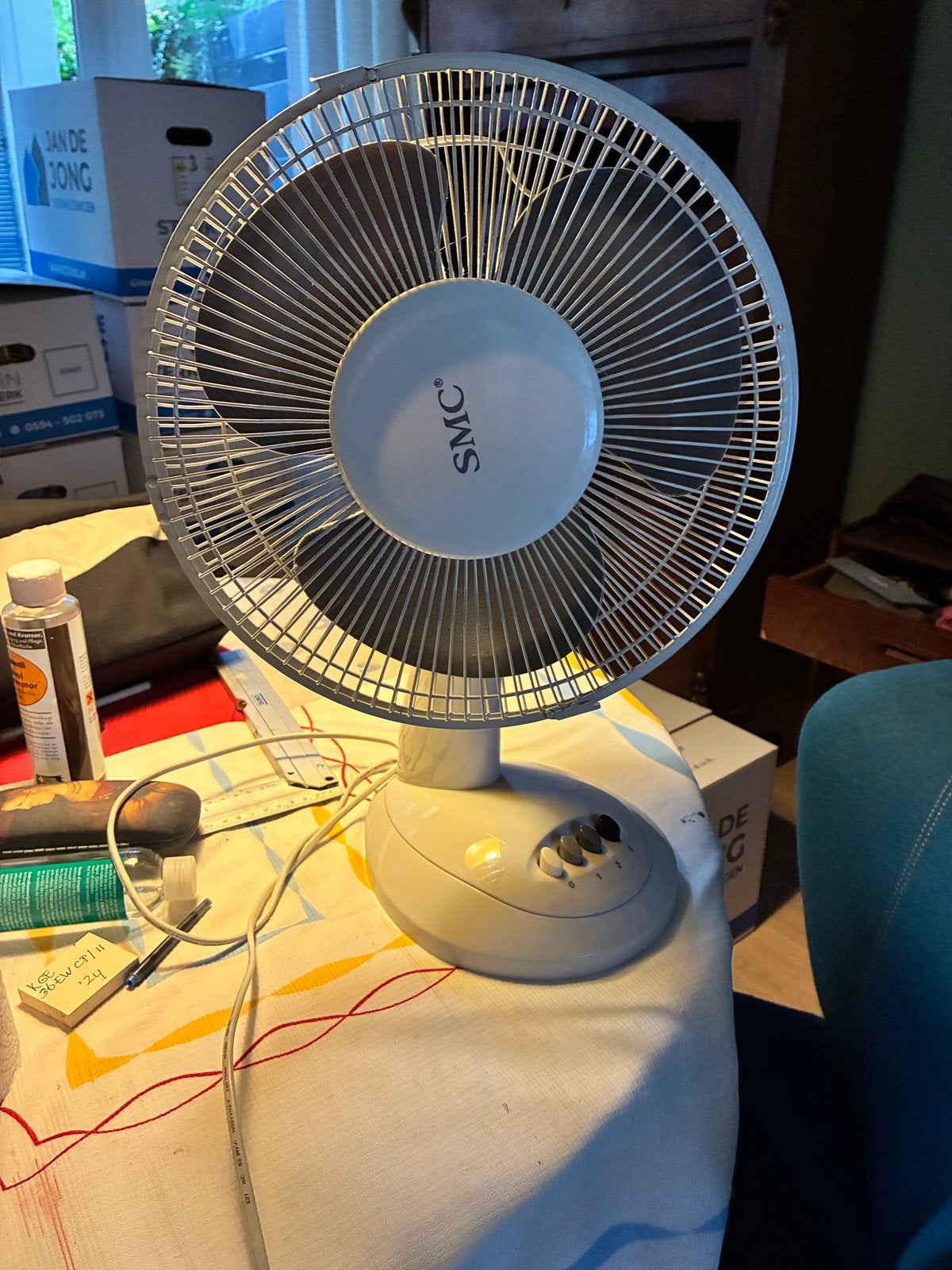 SMC Ventilator - Tafelmodel, Ophalen of Verzenden, Gebruikt, Tafelventilator