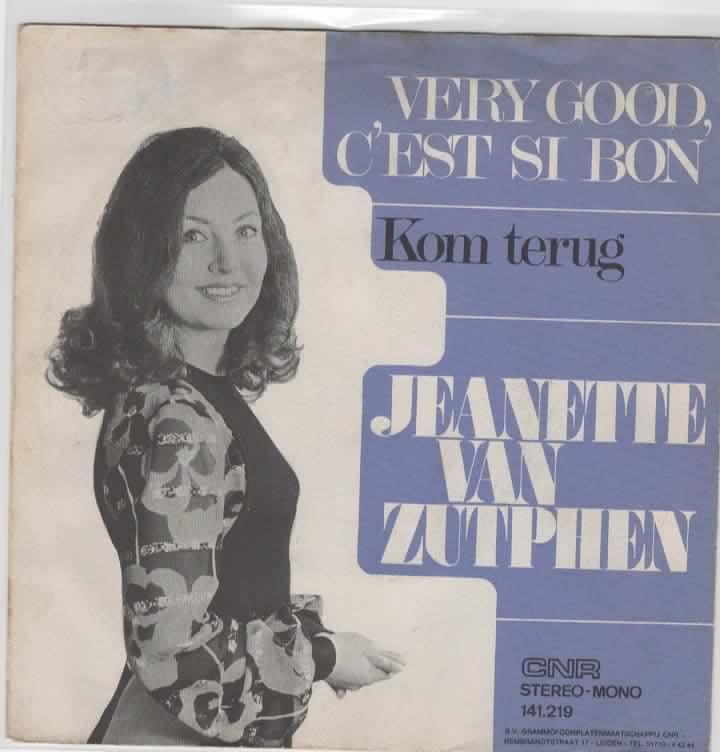 Jeanette van Zutphen- Very Good/ Kom terug, Verzenden, Zo goed als nieuw, Overige formaten, Levenslied of Smartlap